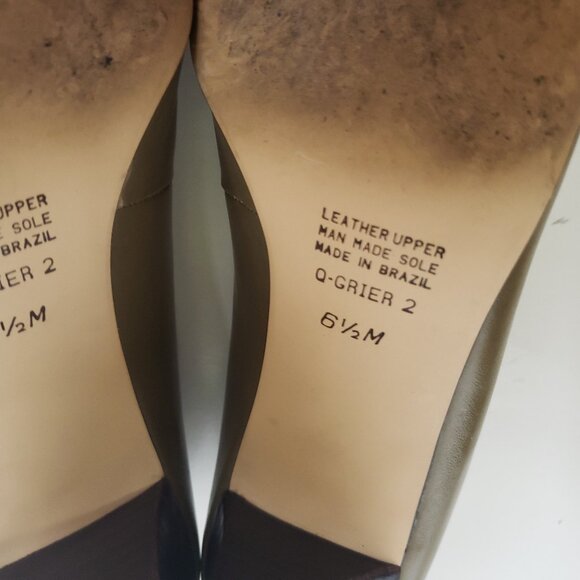 👠 9 West Khaki Leather Pumps - Classic & Comfortable (Size 6.5M) - Picture 7 of 14